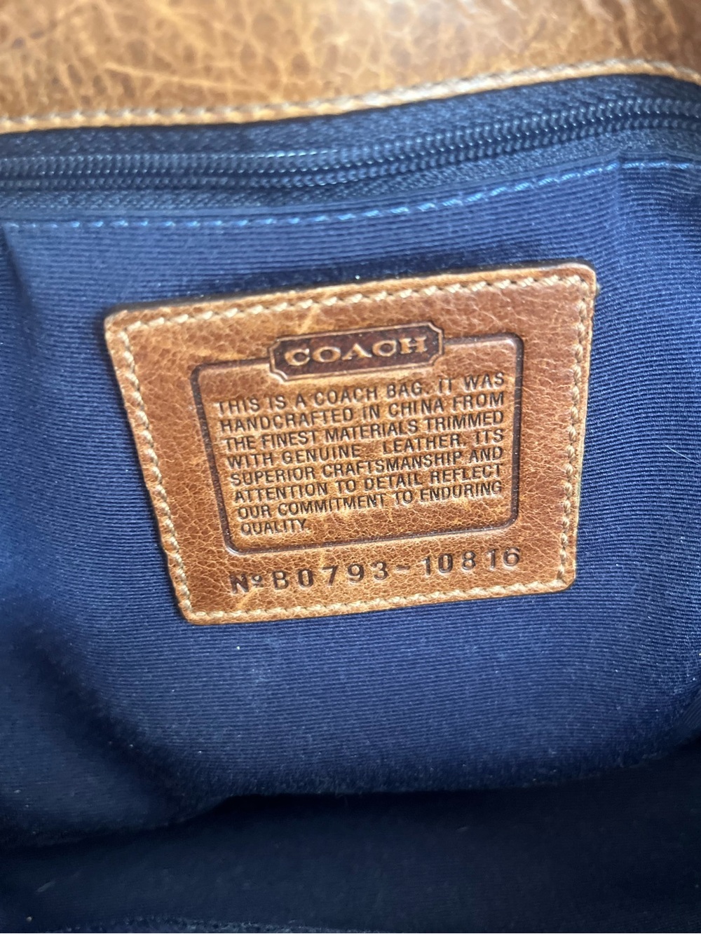 COACH 10816 Denim & Suede Patchwork Satchel bag Tan Leather Y2K - Picture 2 of 11